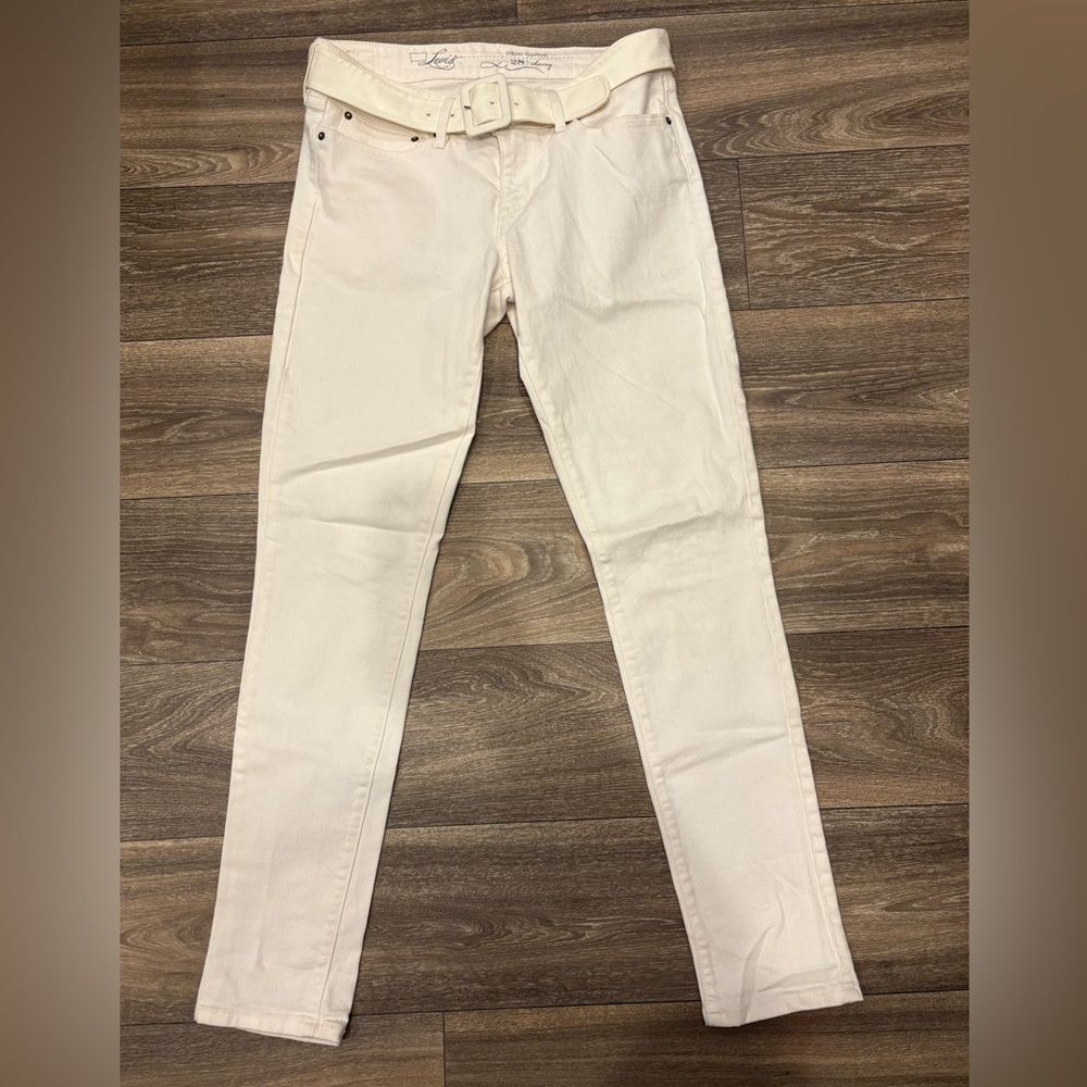 Levi's Cream Demi Curve Skinny Jeans